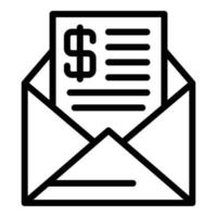 Loan money letter icon, outline style vector