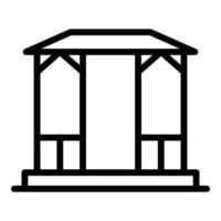 Architecture gazebo icon, outline style vector