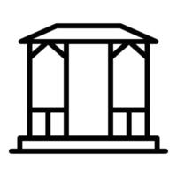 Architecture gazebo icon, outline style vector