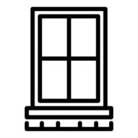 Apartment window icon, outline style vector