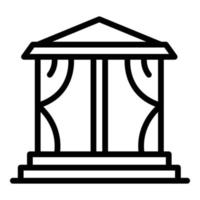 Alcove gazebo icon, outline style vector