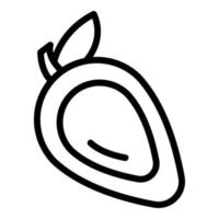 Fresh mango icon, outline style vector