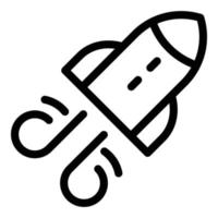 Startup rocket icon, outline style vector