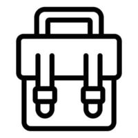 Leather case icon, outline style vector