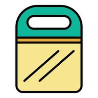 Lunch package icon color outline vector