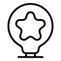 Star idea innovation icon, outline style vector