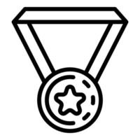 Excellence medal icon, outline style vector