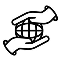 Global idea innovation icon, outline style vector