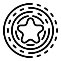 Consumer star excellence icon, outline style vector