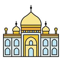 Muslim temple icon color outline vector