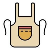 Blacksmith apron icon color outline vector