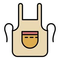 Blacksmith apron icon color outline vector