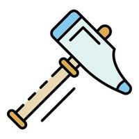 Blacksmith sledge hammer icon color outline vector