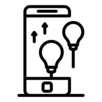 Smartphone innovation icon, outline style vector