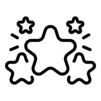 Five star rating icon, outline style vector