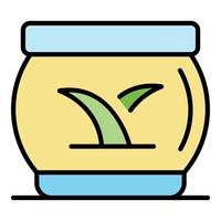 Face aloe cream icon color outline vector