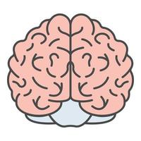 Brain icon color outline vector