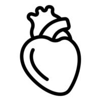 Cardiac human heart icon, outline style vector