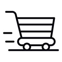 Shop cart icon, outline style vector