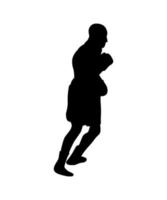 Vector illustration of Boxers Silhouette