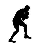 Vector illustration of Boxers Silhouette