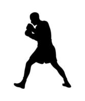 Vector illustration of Boxers Silhouette