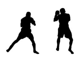 Vector illustration of Boxers Silhouette