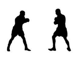 Vector illustration of Boxers Silhouette