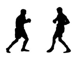 Vector illustration of Boxers Silhouette