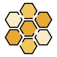 Honeycomb icon color outline vector