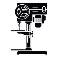 Industrial drilling machine icon, simple style vector