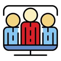 Vlog folower icon color outline vector