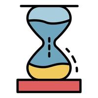 Hourglass icon color outline vector