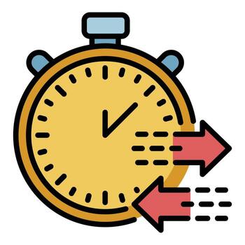 Export time icon color outline vector
