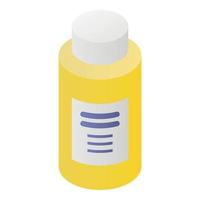 Balsam bottle icon, isometric style vector