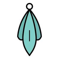 Rack towel icon color outline vector
