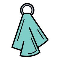 Fabric towel icon color outline vector