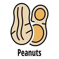 Peanuts icon color outline vector