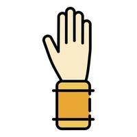 Bee keeper glove icon color outline vector