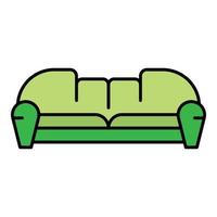 Hall sofa icon color outline vector