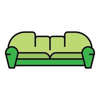 Hall sofa icon color outline vector