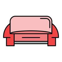 Modern sofa icon color outline vector