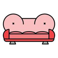 Camel sofa icon color outline vector