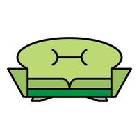 Home sofa icon color outline vector