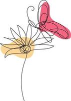 Free vector beautiful butterfly outline illustration art