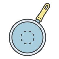 Kitchen griddle icon color outline vector