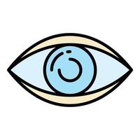 Healthy eye icon color outline vector