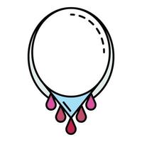 Beauty necklace icon color outline vector