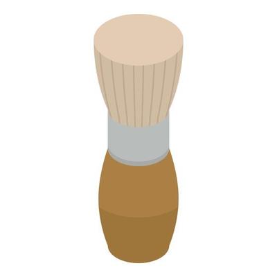 Shaving brush icon, isometric style