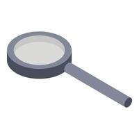 Magnify glass icon, isometric style vector